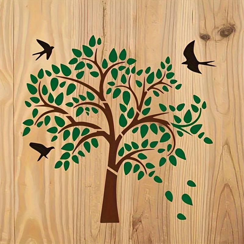 Tree Stencils Tree Of Life Stencil For Painting On Wood Airbrush Natural  Plants Small Palm Tree Drawing Templates For Canvas Wall Floor Decor DIY Art
